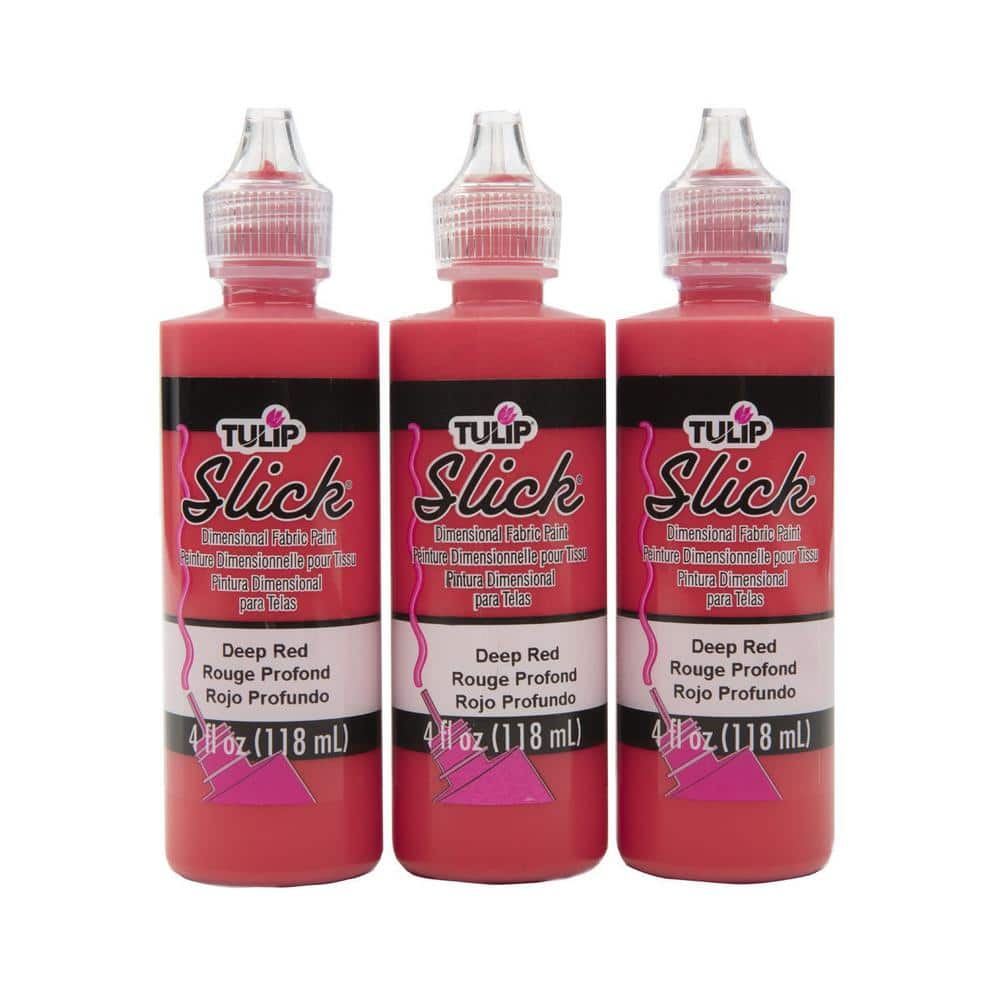 Tulip Slick Deep Red Dimensional Fabric Paint (3-Pack) 37564 - The