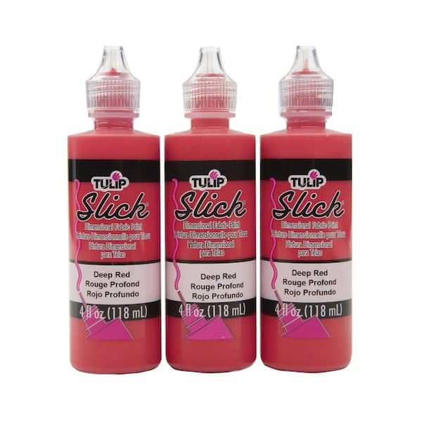 Tulip Slick Deep Red Dimensional Fabric Paint (3-Pack)