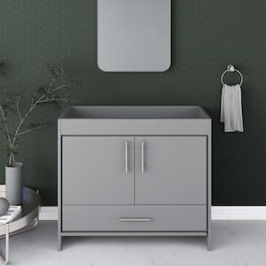 Pacific 40 in. W x 18 in. D x 33.88 in. H Bath Vanity Cabinet without Top in Gray