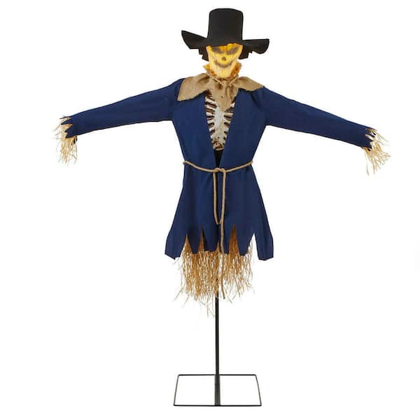 Buy 6 ft Animated Faceless Scarecrow Halloween Animatronic Online at