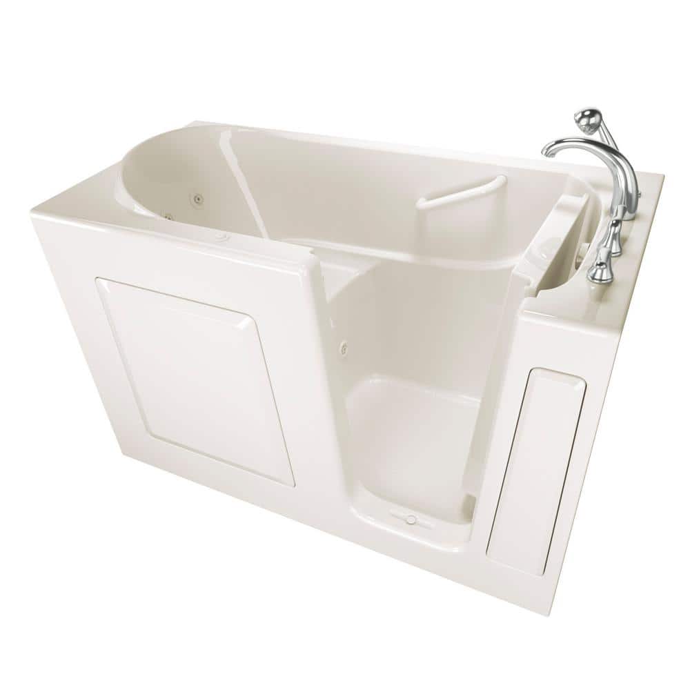 Safety Tubs Value Series 60 in. WalkIn Whirlpool Bathtub in Biscuit