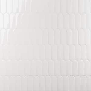 Aerial White 2.83 in. x 7.67 in. Polished Ceramic Wall Tile (5.15 sq. ft./Case)