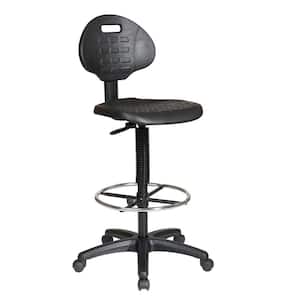 Black Intermediate Drafting Chair with Adjustable Footrest