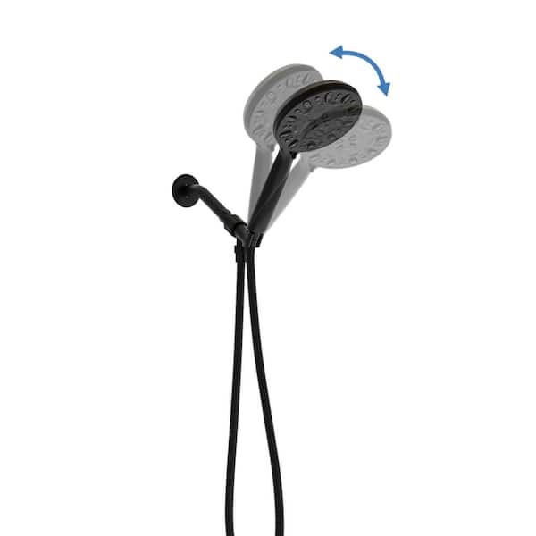 UPIKER Single Handle 7-Spray Shower Faucet With 1.8 GPM 4.7 in. Adjustable Hand Shower Body Massage Shower Heads in Matte Black