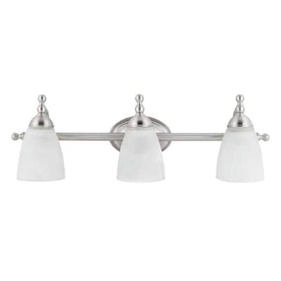 Diana 3-Light Satin Nickel Bath Vanity Light