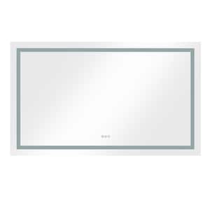 60 in. W x 36 in. H Frameless LED Single Bathroom Vanity Mirror in Polished Crystal Bathroom Vanity LED Mirror