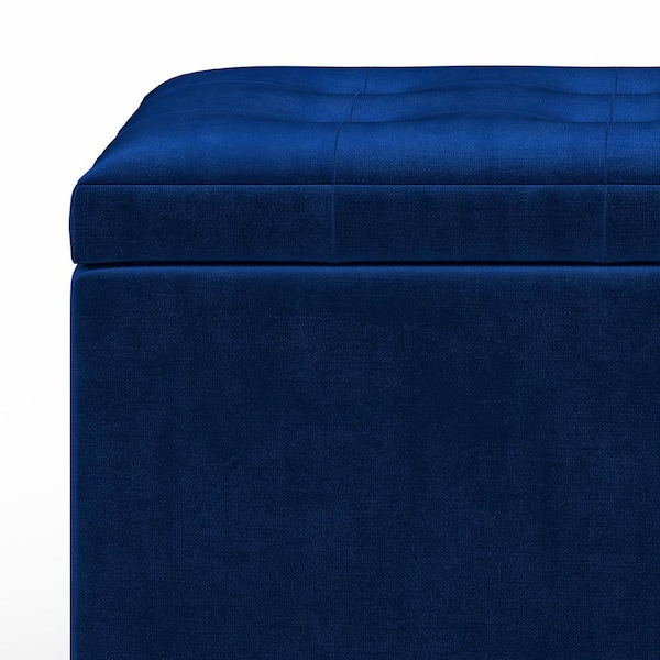 Office Star Metro Storage Ottoman Blue - Office Depot