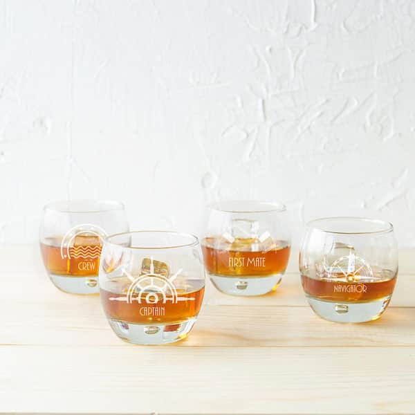 Cathys Concepts Personalized Heavy Based Whiskey Glasses Letter U Cathy's Concepts 1116-4-U Set of 4 
