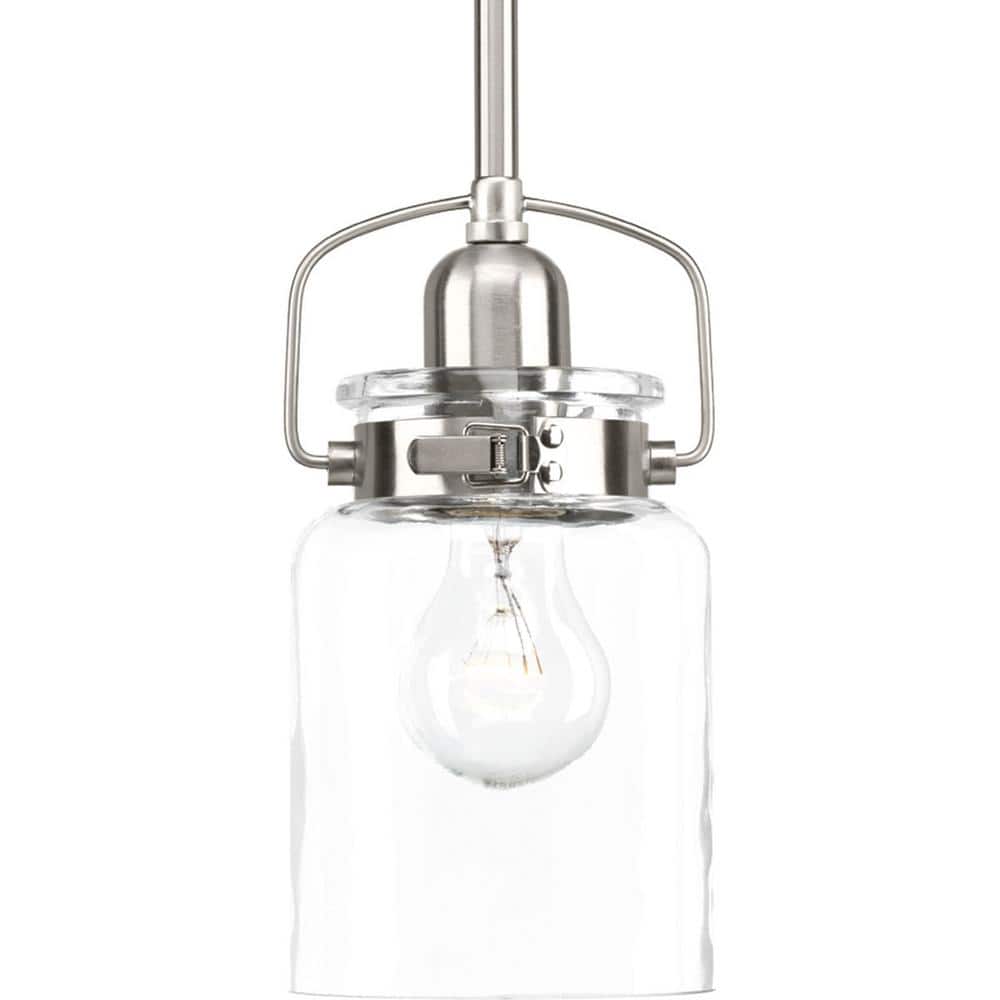 Calhoun Brushed Nickel Mini Pendant with Glass Shade