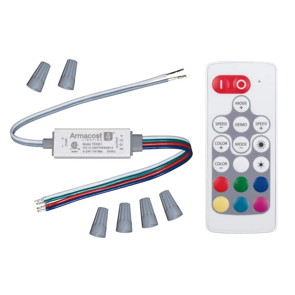 Armacost Lighting RGB/W Color, White LED Remote Controller 723422 - The  Home Depot