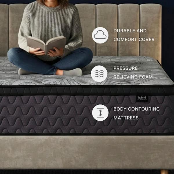 Signature DESIGN BY ASHLEY Augusta 2 Twin Firm Hybrid 12 in. Bed