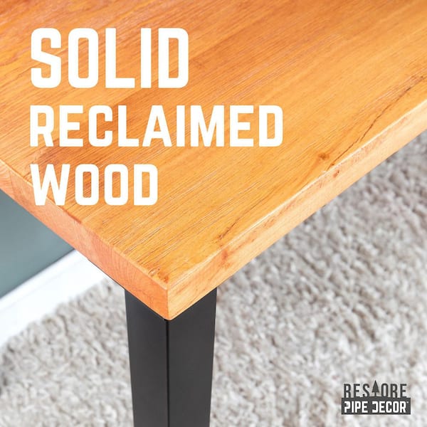 PIPE DECOR Skyline 48 in. Rectangular Solid Wood Writing
