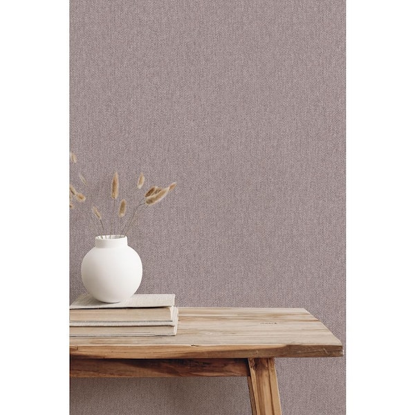 Purple Herringbone Lavender Tweed Wallpaper