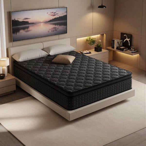 Flow Essence Queen Medium Firm Hybrid Memory Foam and Innerspring 12 in. Bed-in-a-Box Mattress