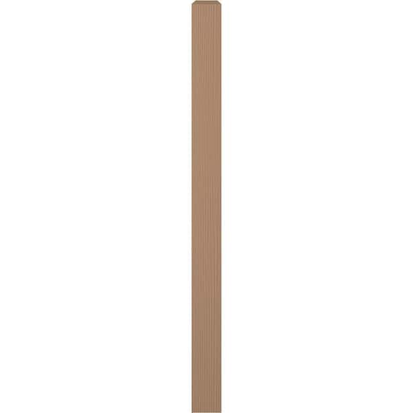 3.5 in. D x 3.5 in. W x 48 in. L Unfinished Poplar Wood Square Newel