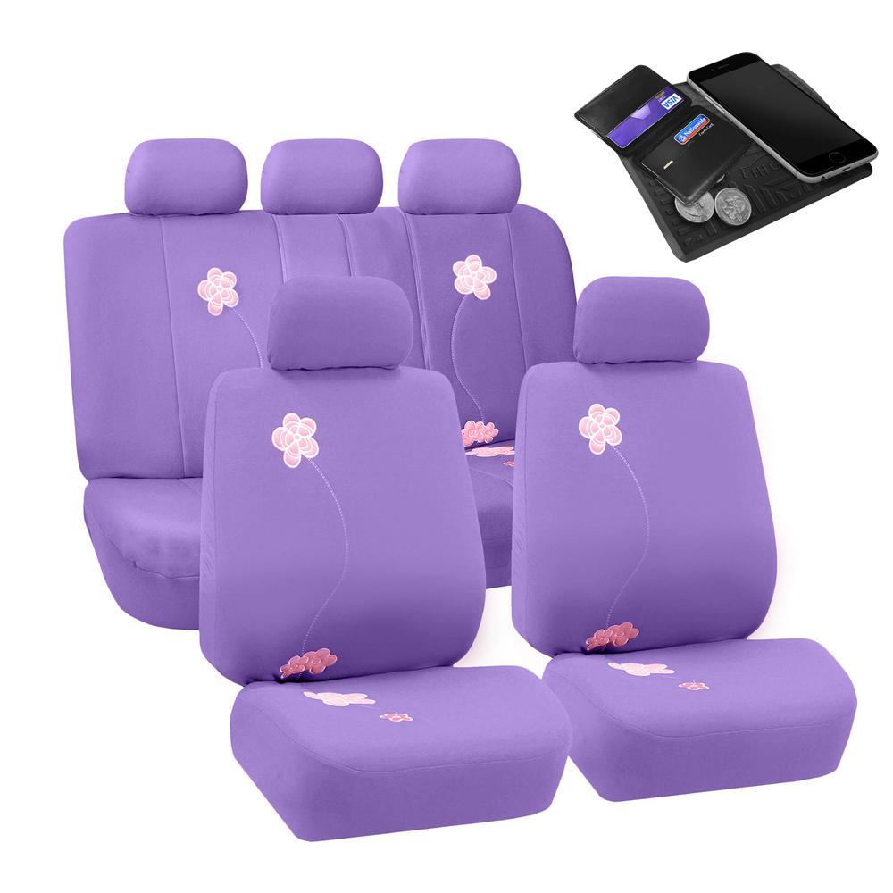 purple seat covers set