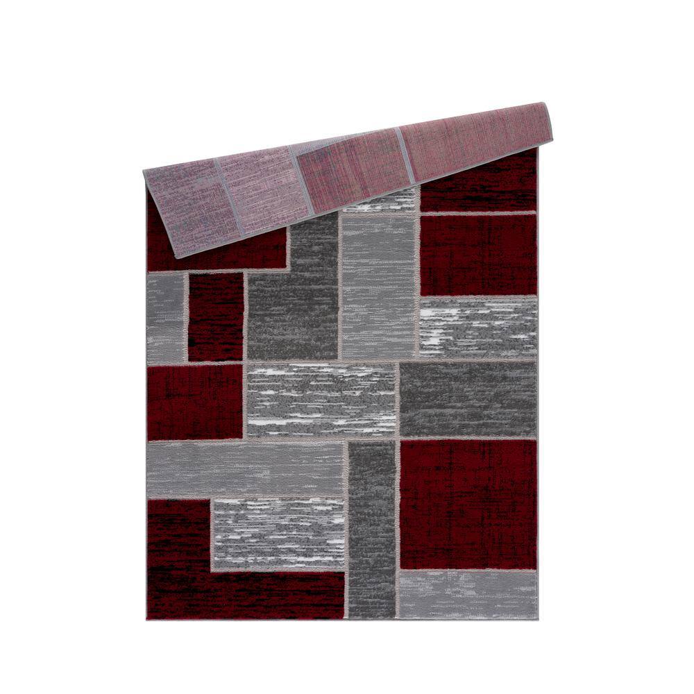 Solana Red Geometric Synthetic 2 ft. x 3 ft. Area Rug