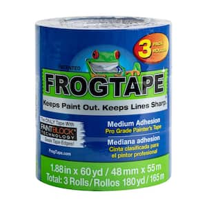 Pro Grade 1.88 in. x 60 yds. Blue Painter's Tape with Paint Block (3-Pack)