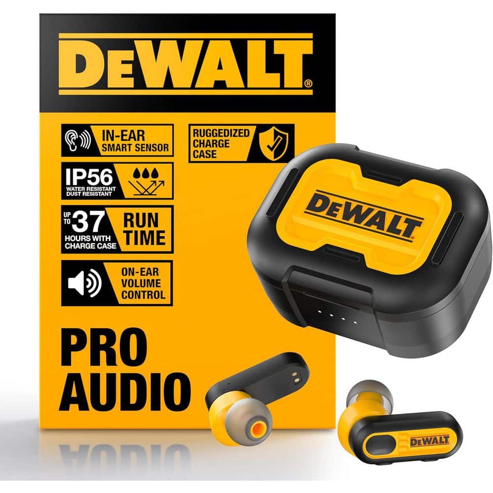 DEWALT DW2 Jobsite True Wireless Earbuds with Charging Case 190