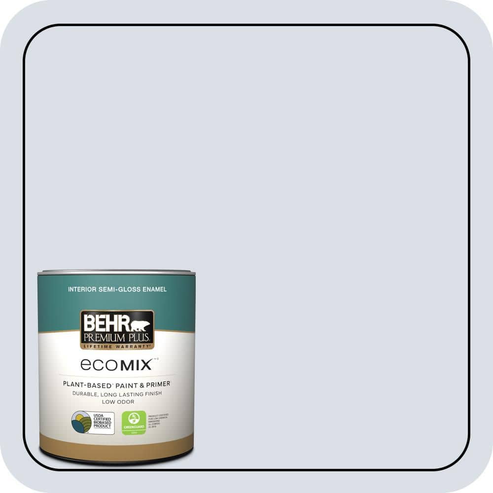 1 qt. #PPL-70 Eastern Breeze Semi-Gloss Enamel EcoMix Plant-Based Interior Paint & Primer price history on PriceWatchPro