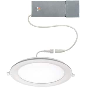 LowPro 8 in. Canless Selectable CCT Integrated LED Recessed Light Trim with Night Light 1800 Lumens Wet Rated Dimmable