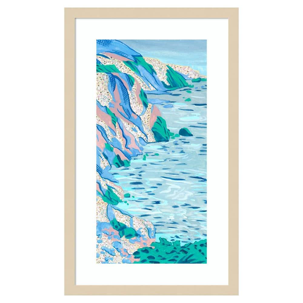 Melissa Wang Coastal Abstract Landscape Framed Wall Art Print