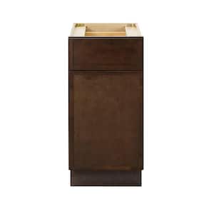15 in. W x 21 in. D x 32.5 in. H 1-Drawer Bath Vanity Cabinet Only in Brown