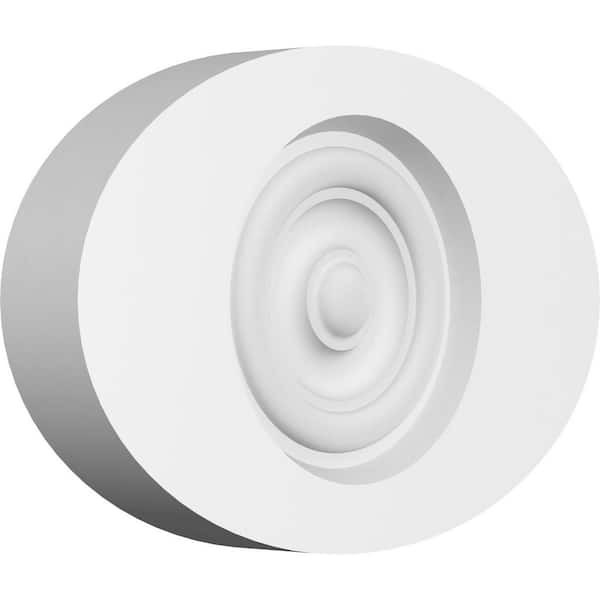 Ekena Millwork 7 in. W x 4-3/4 in. H x 1 in. P Standard Dalton Bullseye Rosette with Square Edge (2-Pack)