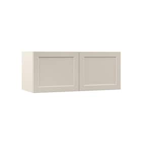 Designer Series Melvern 36 in. W 12 in. D 15 in. H Assembled Shaker Wall Kitchen Cabinet in Cloud