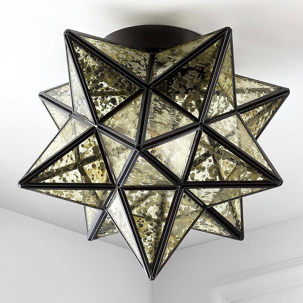 Stella 12" Moravian Star LED Flush Mount in Oil Rubbed Bronze