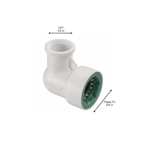 3/4 in. x 1/2 in. Blu-Lock FPT 90-Degree Elbow