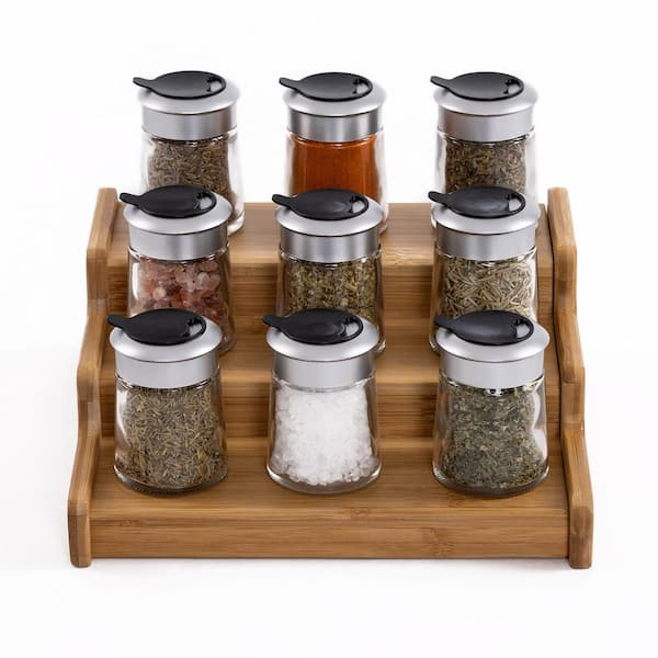 3 Tier Spice Step Shelf- Kitchen Cabinet, Countertop and Pantry Spices and  Seasoning Organizer by Lavish Home (Great for Household Organization)