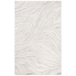 Metro Ivory/Silver 6 ft. x 9 ft. Abstract Gradient Area Rug