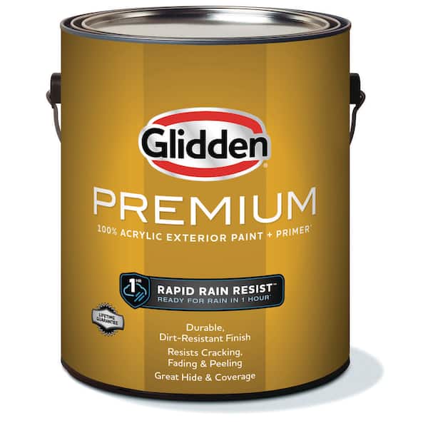 1 gal. Pure White Base 1 Semi-Gloss Latex Exterior Paint