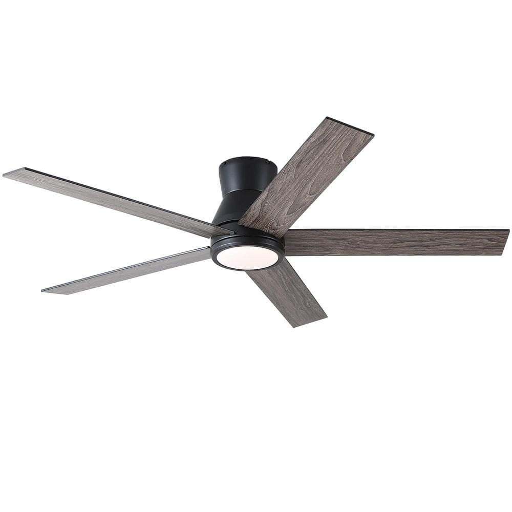Topsky 52 in. Matte Black Standard Flush Mount Integrated LED Ceiling Fan with Light, Remote Included for Living Room price history on PriceWatchPro