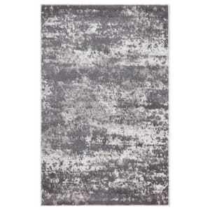 Jefferson Collection Abstract Gray 3 ft. x 4 ft. Area Rug