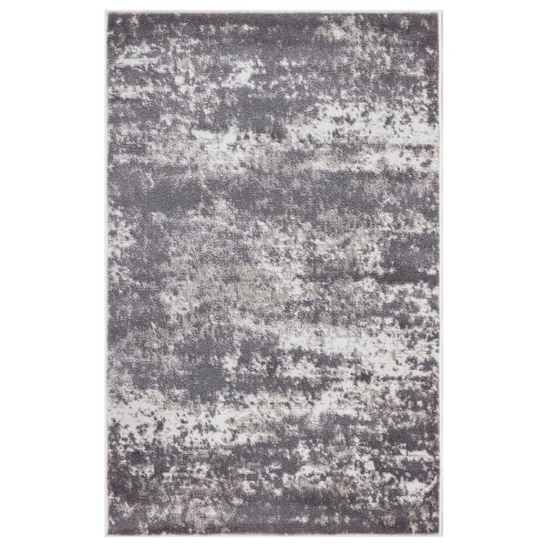 Concord Global Trading Jefferson Collection Abstract Gray 3 ft. x 4 ft. Area Rug