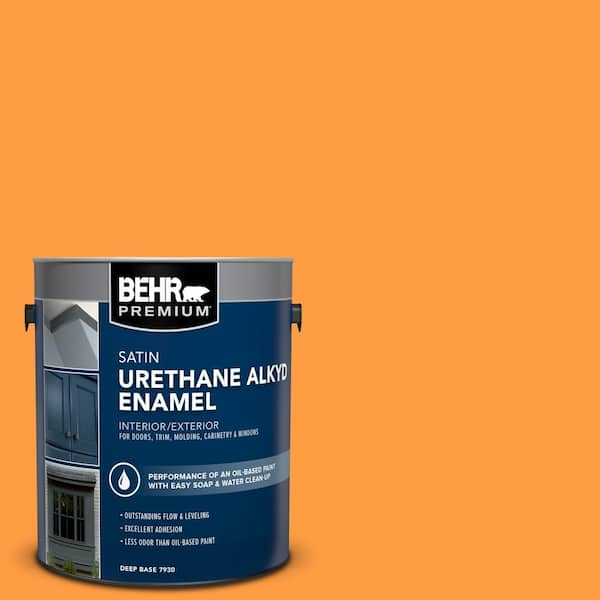 BEHR PREMIUM 1 gal. #P240-6 Exotic Blossom Urethane Alkyd Satin Enamel Interior/Exterior Paint