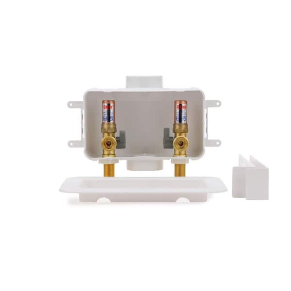 Oatey Centro II 1/2 in. Copper Sweat Washing Machine Outlet Box with Water Hammer Arrestor