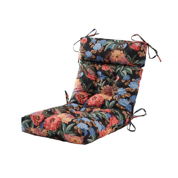 ARTPLAN Adirondack Cushions, 23x21x4"Wicker Tufted Cushion for High Back Chair, Indoor/Outdoor Patio Furniture, Floral