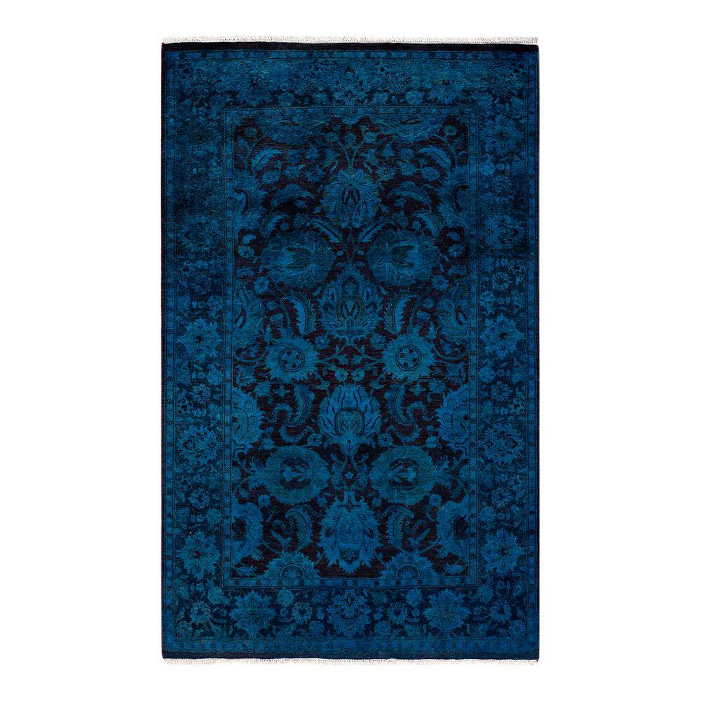 Fine Vibrance Blue 3 ft. x 5 ft. Solid Wool Indoor Area Rug price history on PriceWatchPro