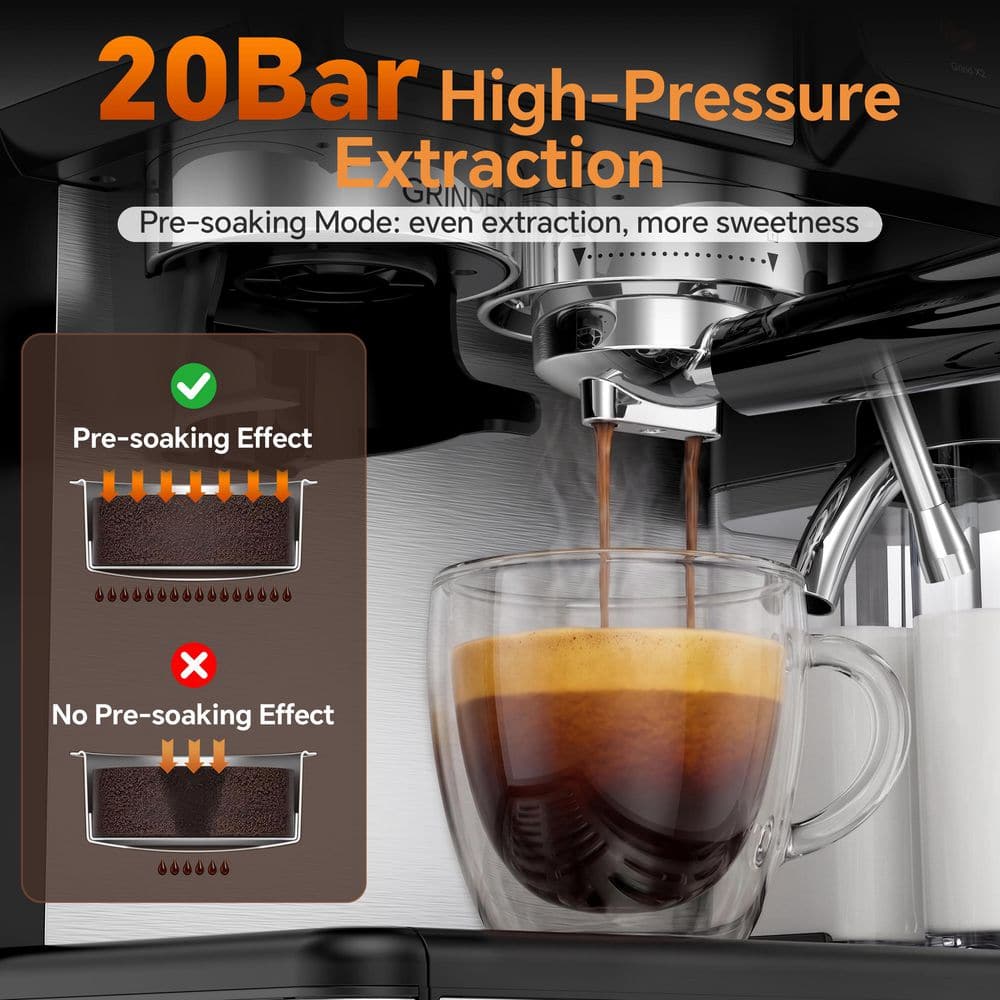 Silver Semi-Automatic Espresso Machine - rated 5 stars from 2 reviews