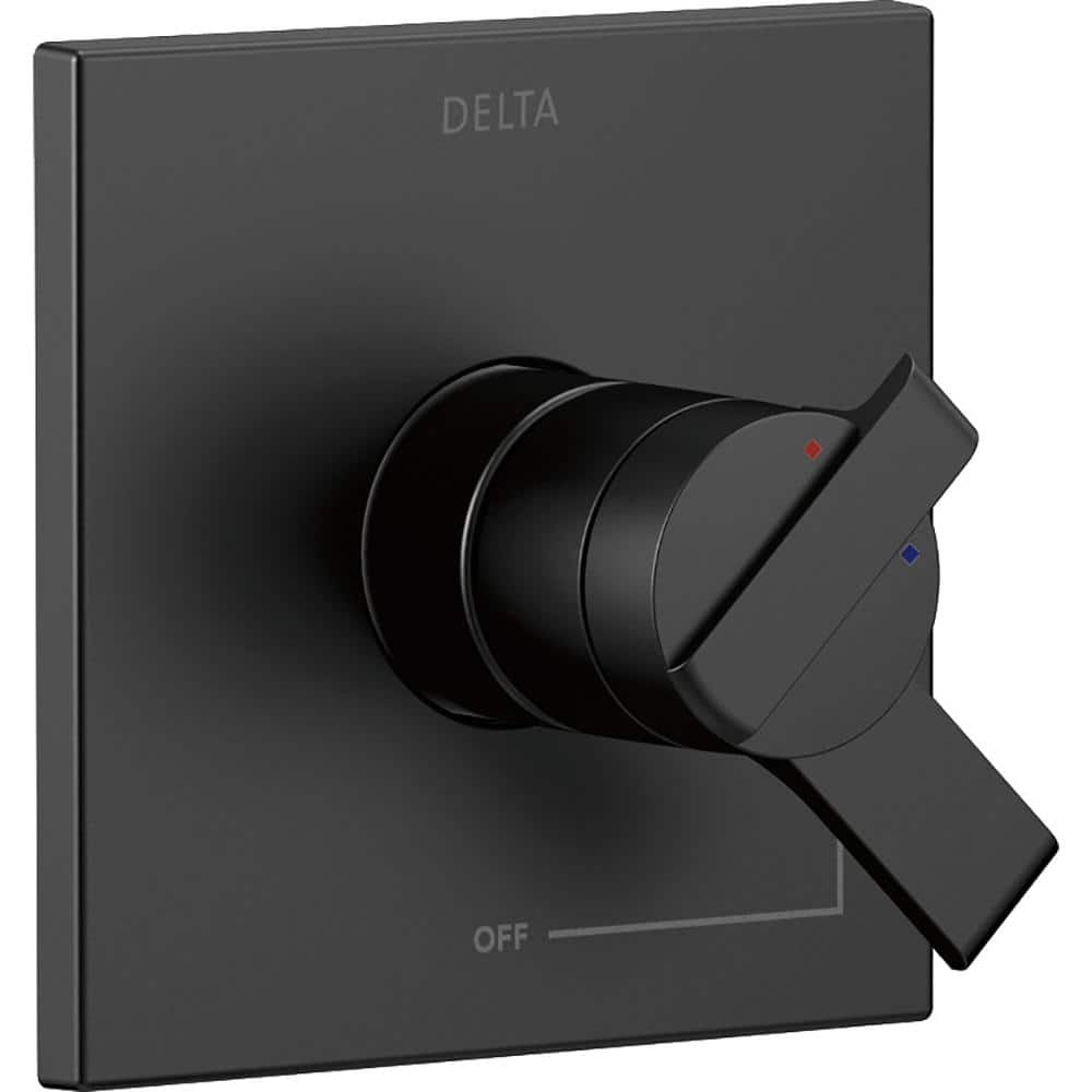 Delta Ara 1Handle Wall Mount Diverter Trim Kit in Matte Black (Valve