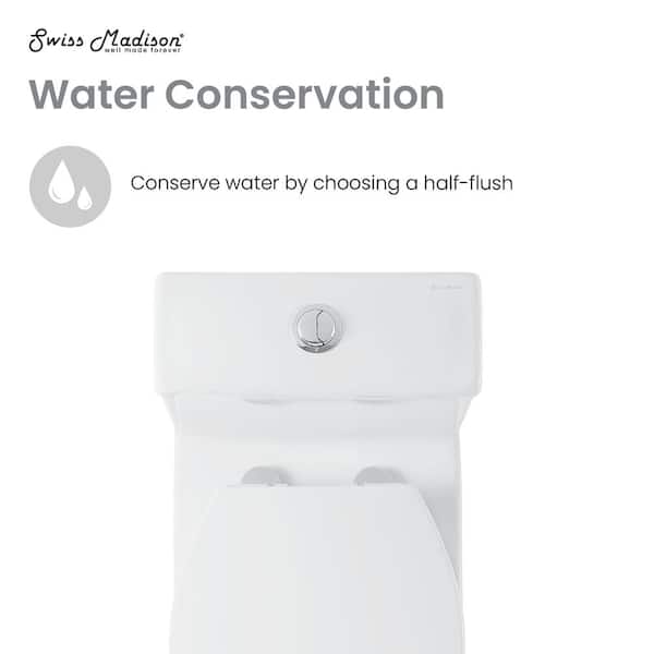 Sublime II 2-piece 0.8/1.28 GPF Dual Flush Round Toilet in Glossy White, Seat Included Sublime II 2-piece 0.8/1.28 GPF Dual Flush Round Toilet in Glossy White, Seat Included