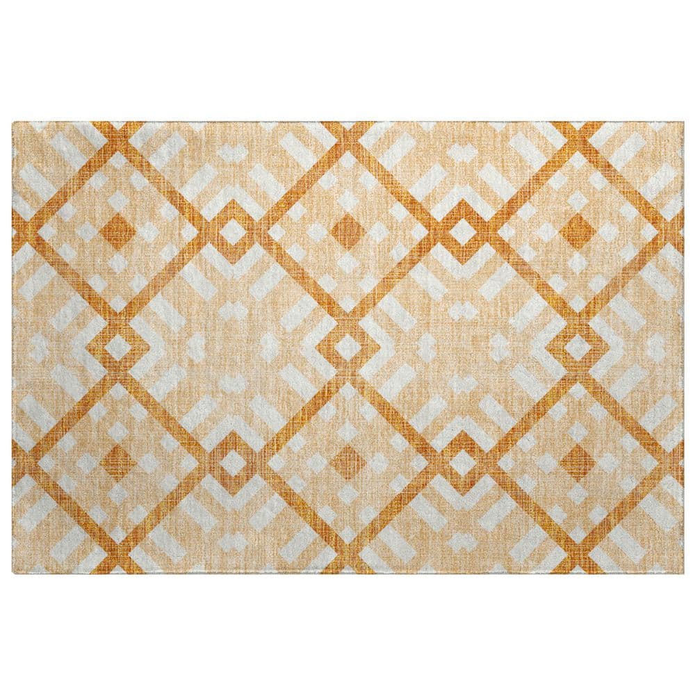 Dream Shag Premium Machine Washable Abstract ADS616 Peach 3 ft. x 4 ft. Area Rug price history on PriceWatchPro