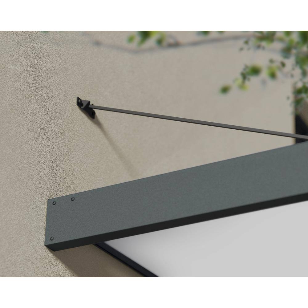 Sophia XL Gray Aluminum and Acrylic Door Awning