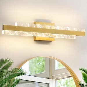 24 in. 1-light Gold LED Vanity Light Bar, Dimmable Bathroom Light