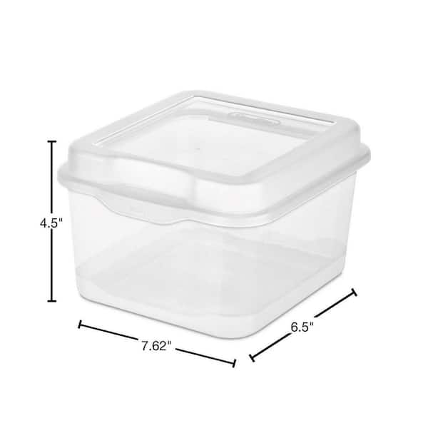 Sterilite 1.95 Gal. Plastic Flip Top Latching Storage Box Tote Container in  Clear (42-Pack) 42 x 18058606 - The Home Depot