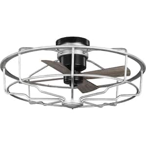 Loring 32.875 in. Indoor Galvanized Finish Urban Industrial Ceiling Fan with Remote Included for Great Room
