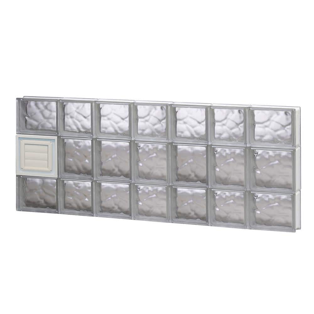 44.25 in. x 19.25 in. x 3.125 in. Frameless Wave Pattern Glass Block Window with Dryer Vent price history on PriceWatchPro